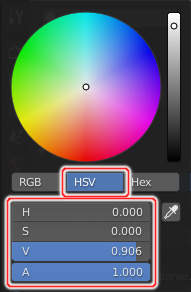 HSVでの色の指定方法
