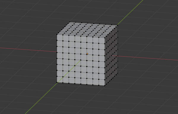 1. 立方体を細分化したメッシュ